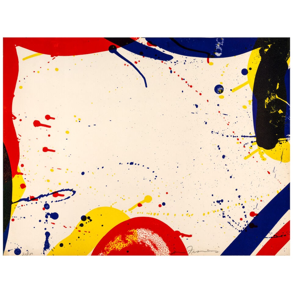 Sam Francis (1923-1994); Untitled, from Portfolio 9;: Sam Francis (1923-1994) Untitled, from Portfolio 9 (SF-61, Lembark L.87), 1967 Lithograph in colors on wove paper, signed in pencil and numbered 81/100 (there was also an edition of 20 in Roman numera