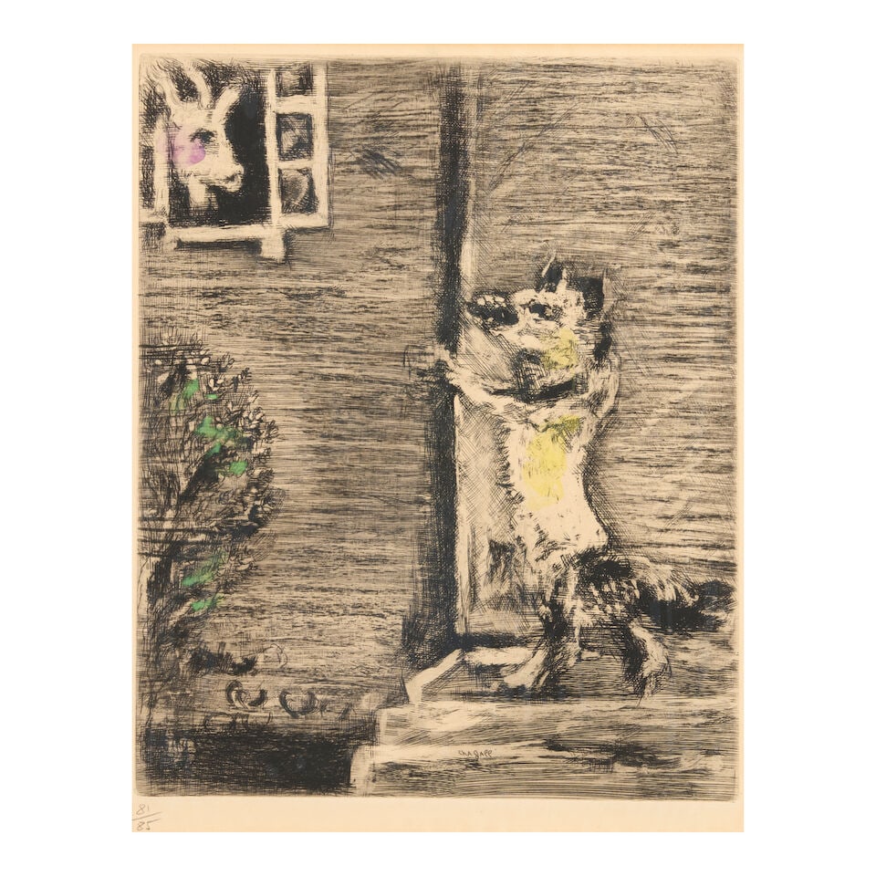 Marc Chagall (1887-1985); Le Loup, la Chèvre et le Chevreau, from Les Fables de la Fontaine; - 4