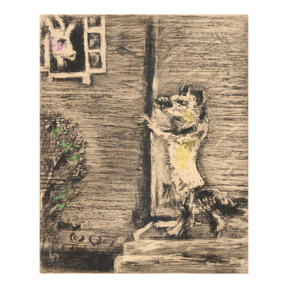 Marc Chagall (1887-1985); Le Loup, la Chèvre et le Chevreau, from Les Fables de la Fontaine; - 5