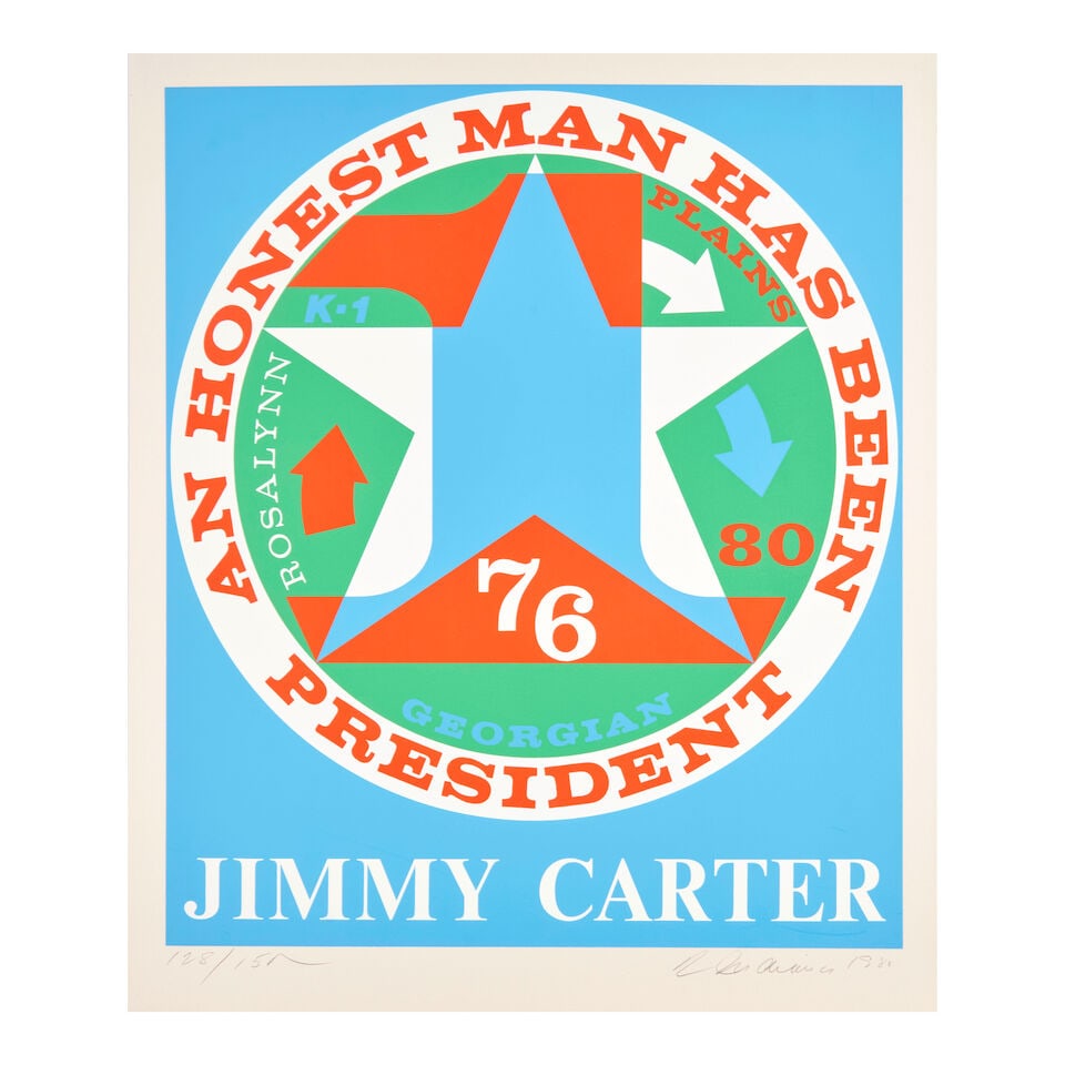 Robert Indiana (1928-2018); An Honest Man Has Been President: A Portrait of Jimmy Carter, from P... (1 of 2)