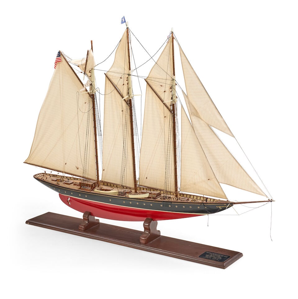 A Lannan Ship Model Gallery Model of the Schooner Yacht Atlantic, Boston, 20th century, - 3