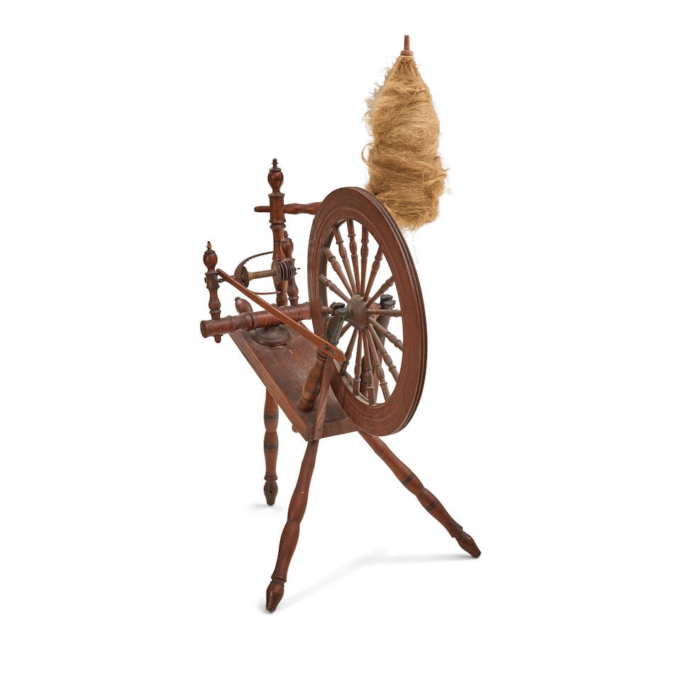 Wood Flax Spinning Wheel and Niddy-noddy, Pennsylvania, 18th/19th century, - 3