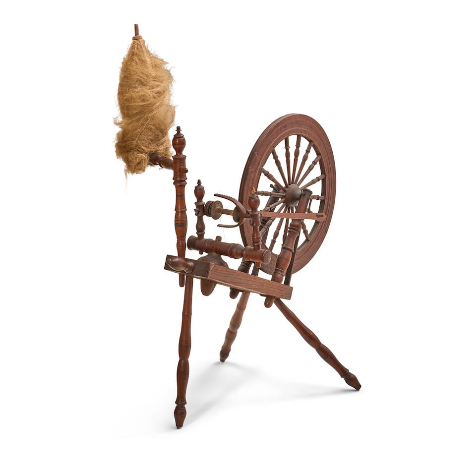 Wood Flax Spinning Wheel and Niddy-noddy, Pennsylvania, 18th/19th century, - 4