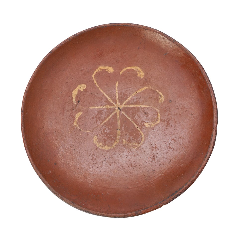 Slip-decorated Redware Charger United States, early 19th century (1 of 3)