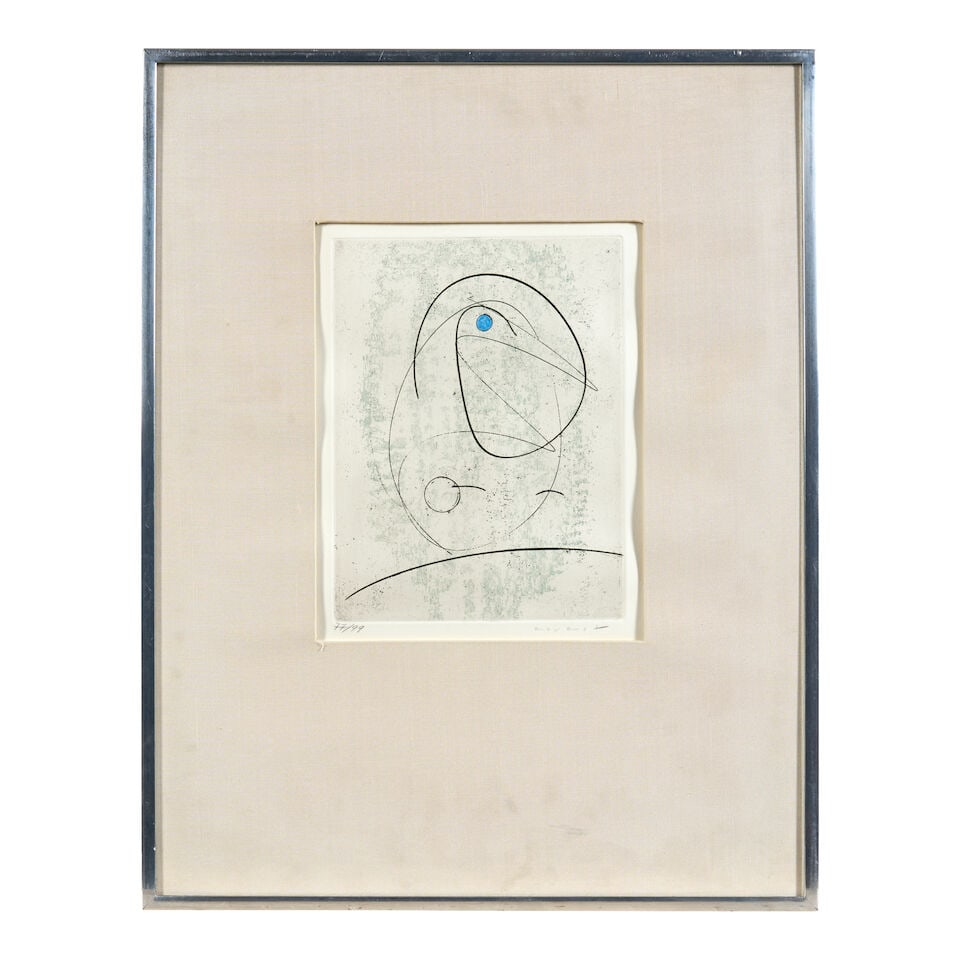 Max Ernst (1891-1976); L'Oiseau Bleu, Studie für Gemini; - 3