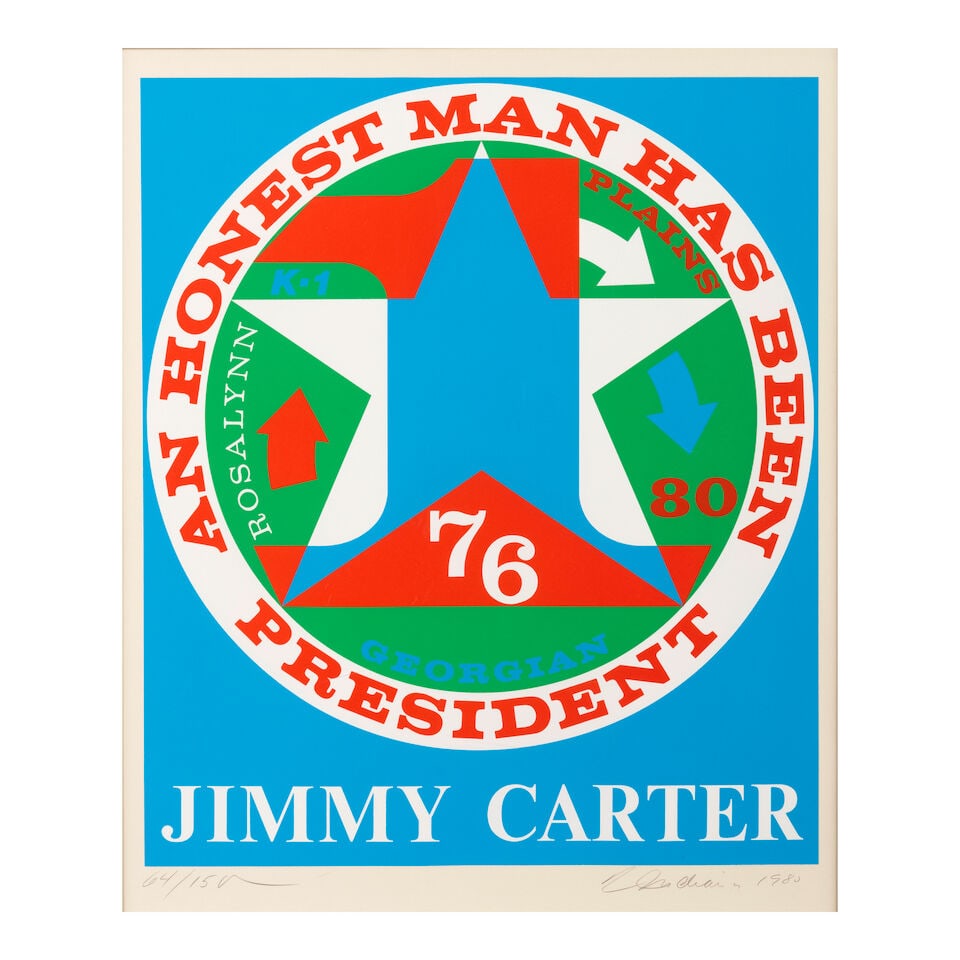 Robert Indiana (1928-2018); An Honest Man Has Been President: A Portrait of Jimmy Carter, from t... (1 of 1)