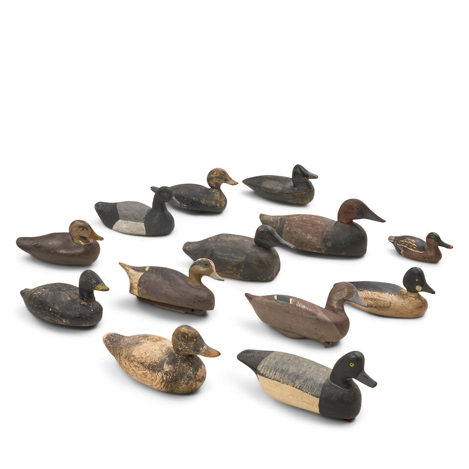 Thirteen Duck Decoys, North America, 19th/20th century, - 2