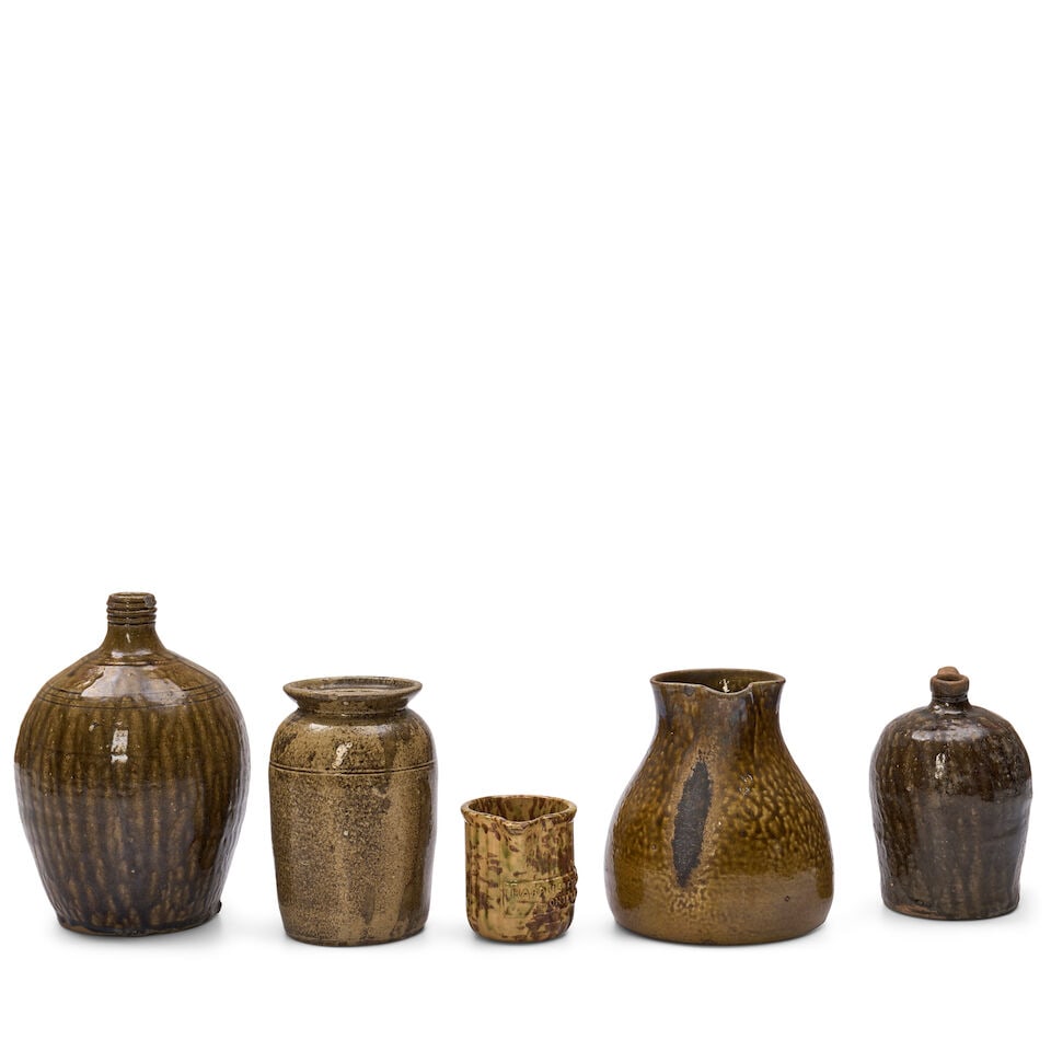 Five Glazed Pottery Items, United States, 19th/20th century, (1 of 2)