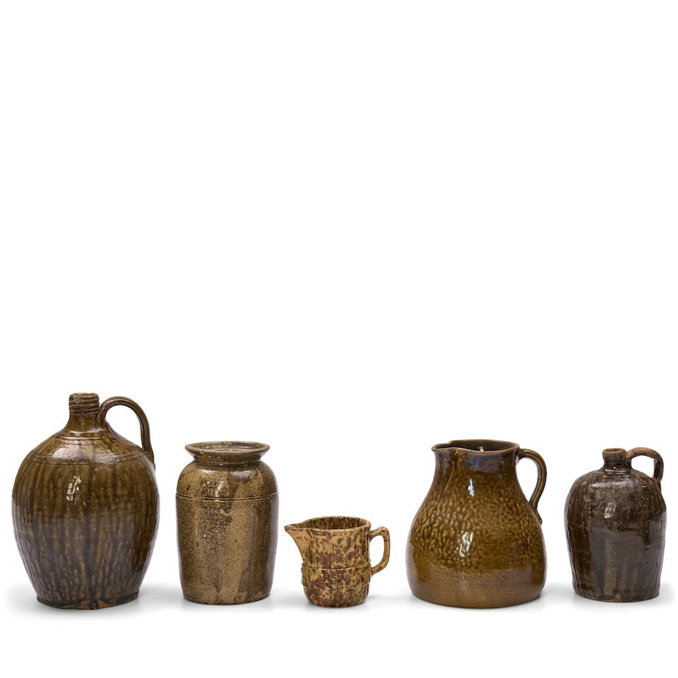 Five Glazed Pottery Items, United States, 19th/20th century, - 2