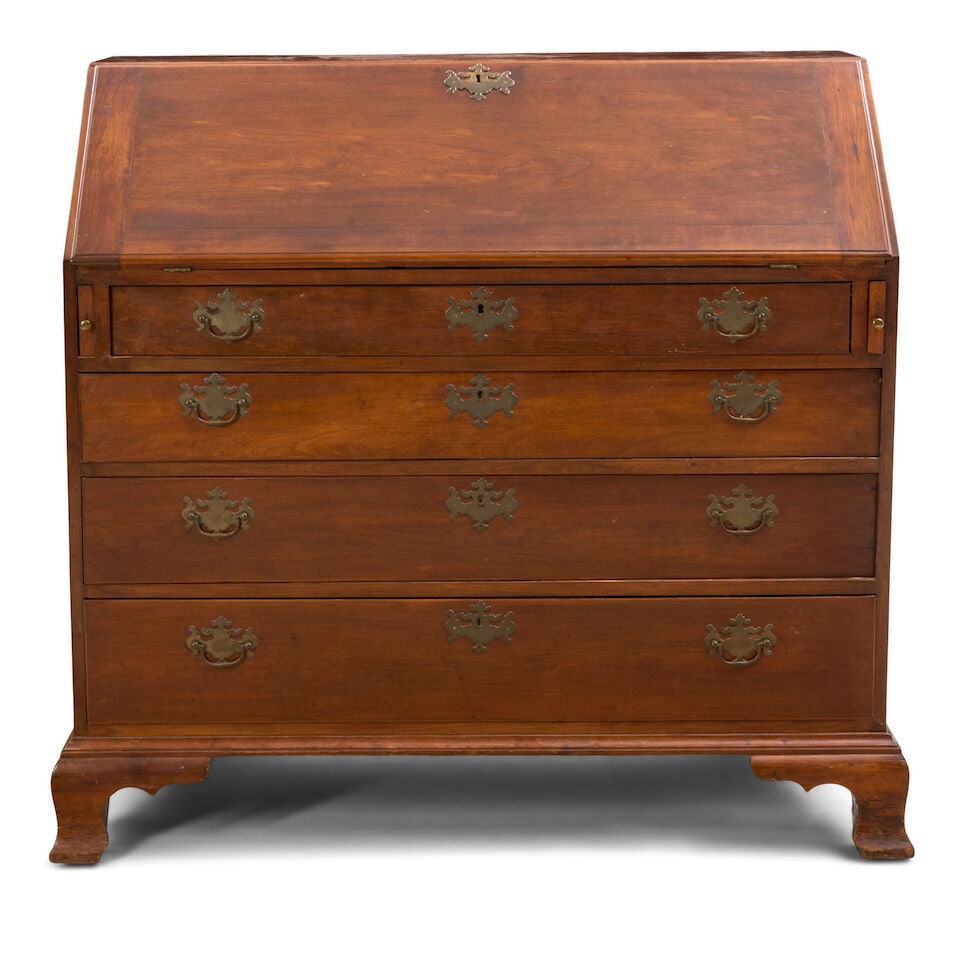Chippendale-style Cherry Slant-front Desk, 19th century, (1 of 3)