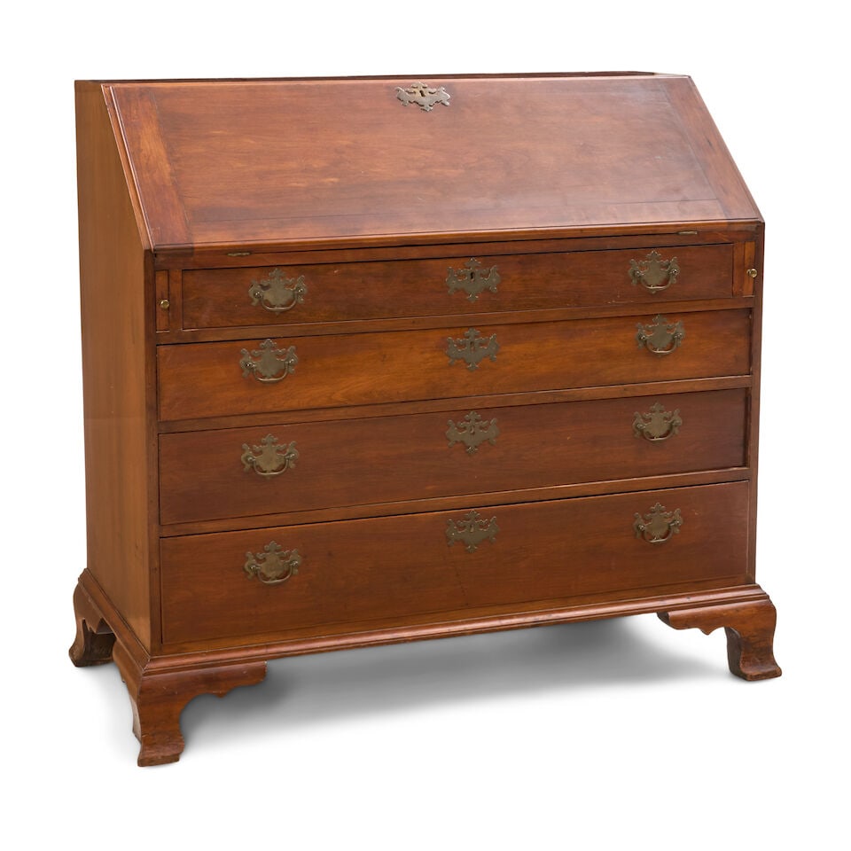 Chippendale-style Cherry Slant-front Desk, 19th century, - 2