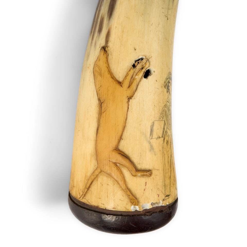 Carved Powder Horn, Block Island, Rhode Island, c. 1900 - 3