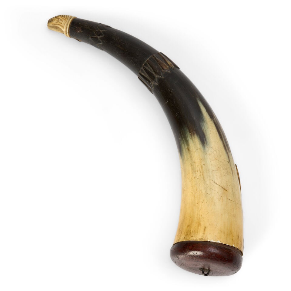 Carved Powder Horn, Block Island, Rhode Island, c. 1900 - 5