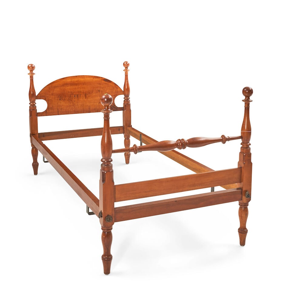 Colonial Revival Tiger Maple Bed, United States, late 19th/early 20th century - 2