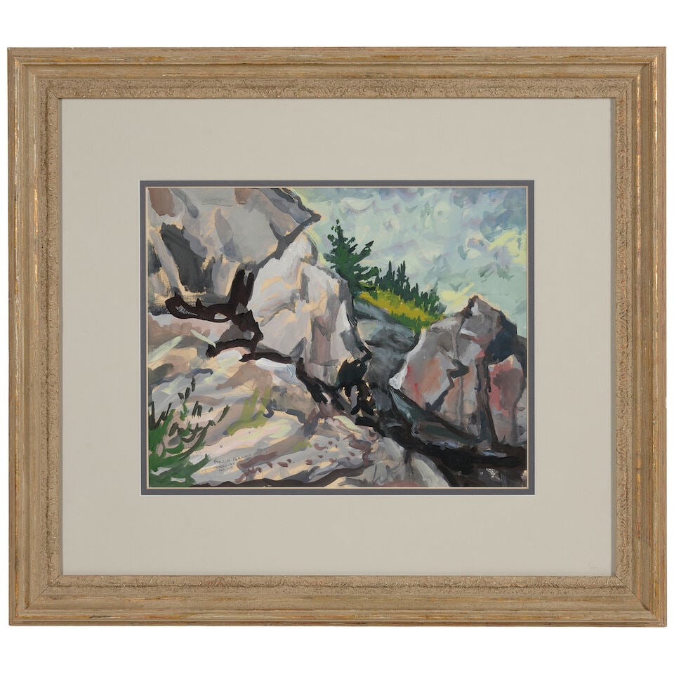 Aaron Berkman (1900-1991) Rocky Coast, - 2