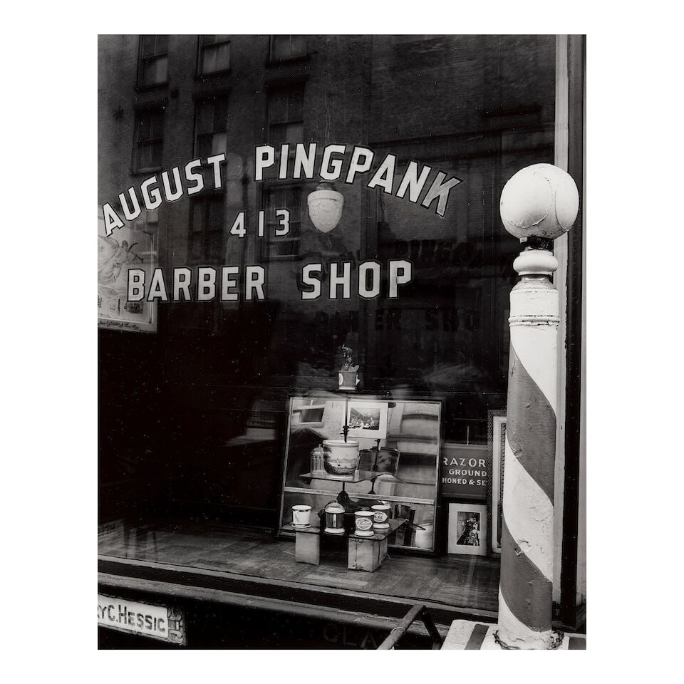Berenice Abbott (1898-1991); Pingpank Barber Shop, 413 Bleecker Street; - 2