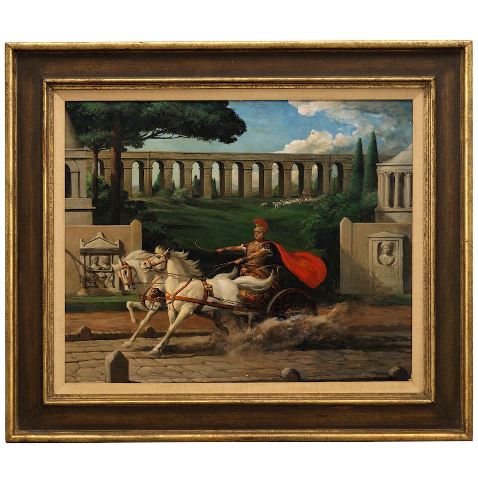 Robert Riggs (1896-1970) Roman Chariot 21 3/4 x 26 7/8 in. (55.2 x 68.3 cm.) (Painted circa 1957.) - 2