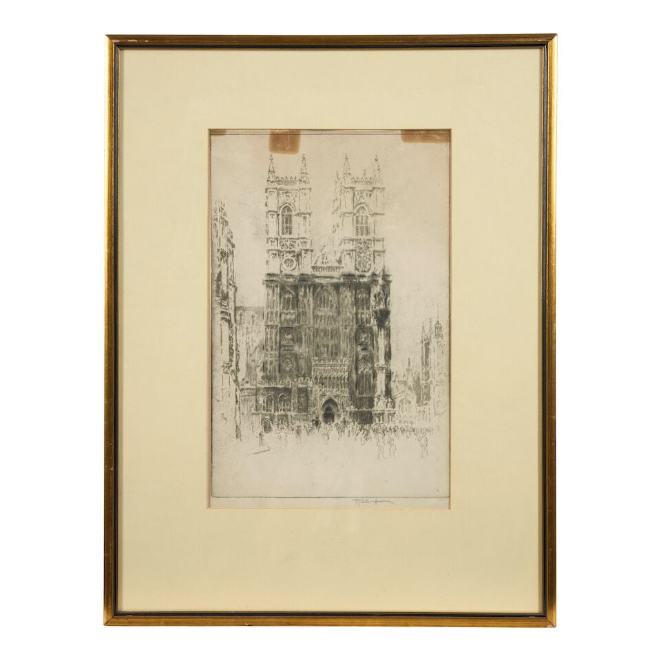 Joseph Pennell (American, 1857-1926) West Front, Westminster Abbey, 1903 (1 of 4)