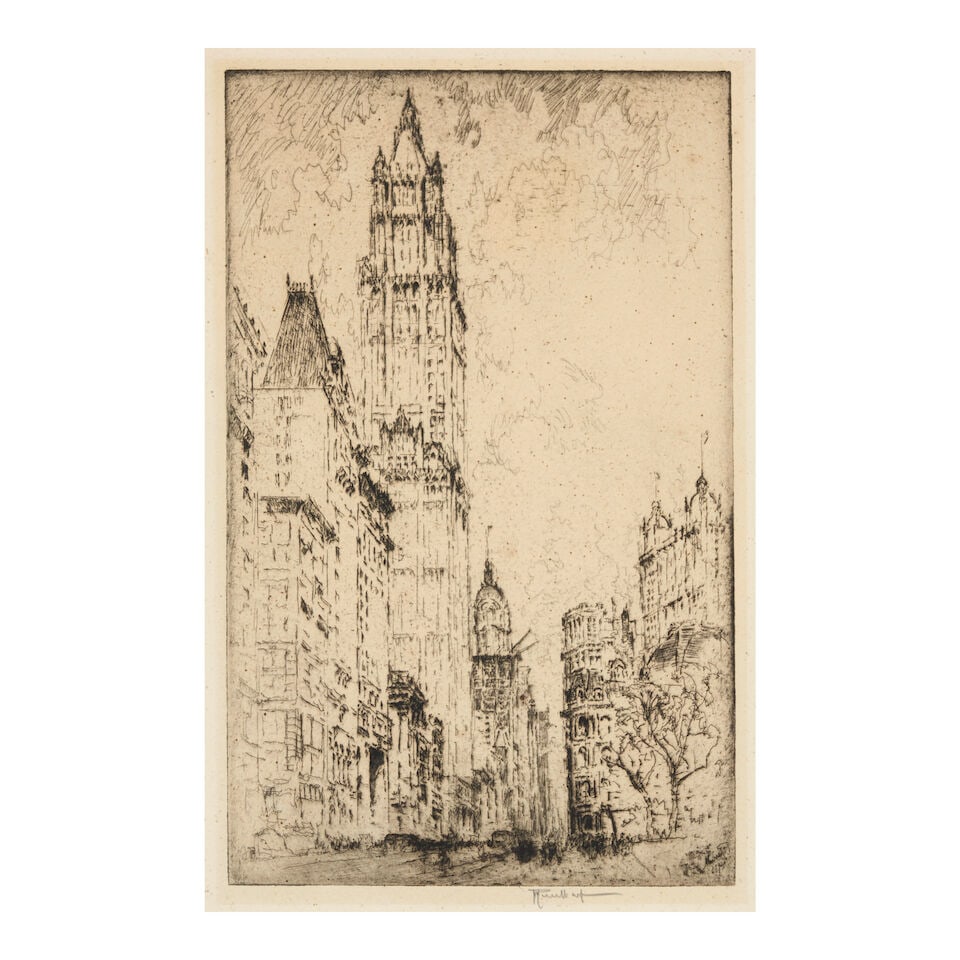 Joseph Pennell (1857-1926); The Woolworth Building; - 4