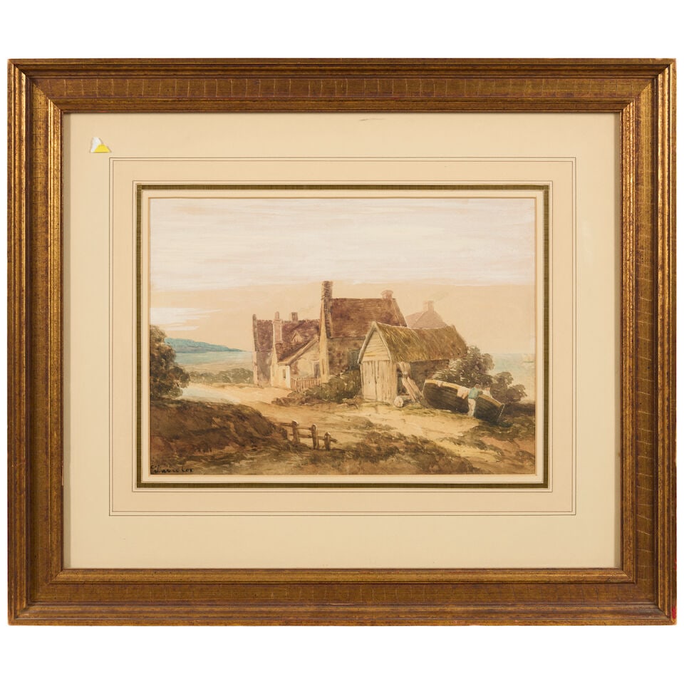 Attributed to David Cox Junior (British, 1809-1885), Seaside Cottages, - 3