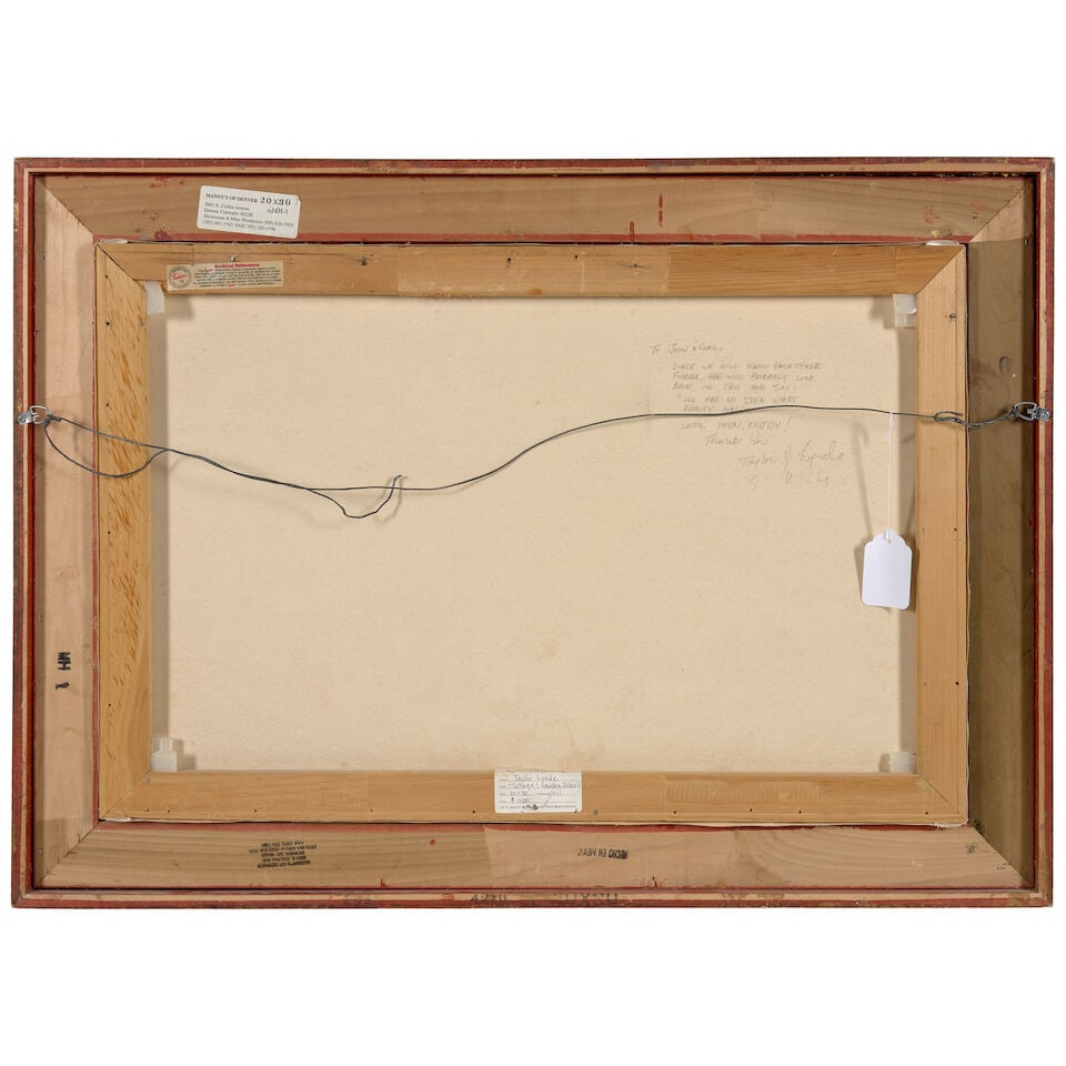 Taylor Lynde (Born 1970) Cottage, Garden Bibury sight size 20 x 29 3/4, frame size 26 x 36 in. f... - 3