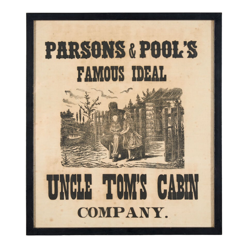 Parsons & Pool's 'Famous Ideal Uncle Tom's Cabin Company' Printed Linen Broadside, late 19th/ear... - 2