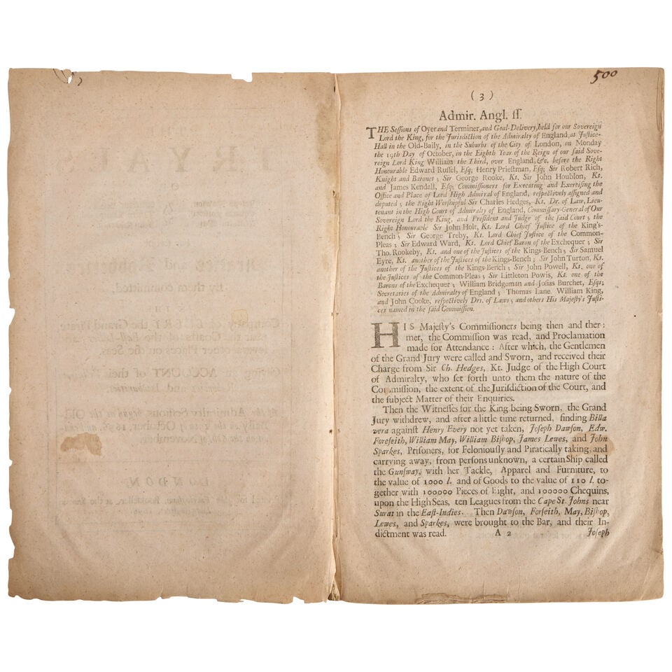 Piracy. The Tryals of Joseph Dawson, Edward Forseith, William May, William Bishop, James Lewis, ... - 2