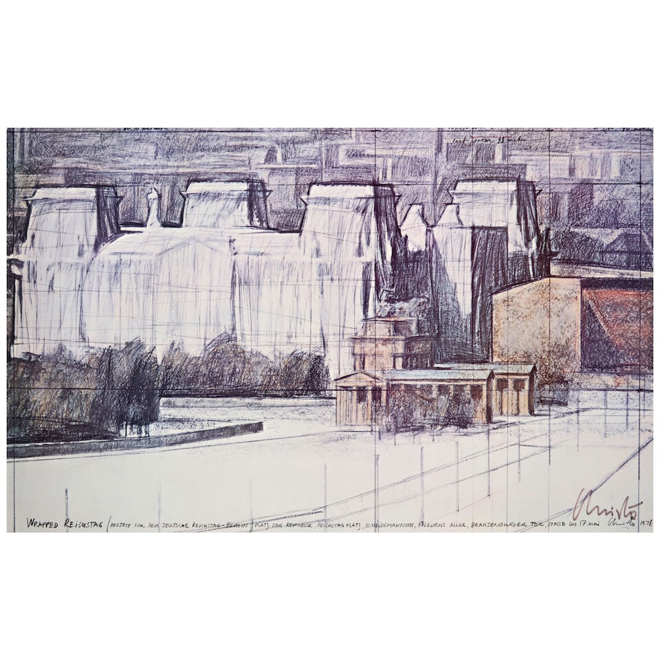 Christo & Jeanne-Claude (1935-2020; 1935-2009); Wrapped Reichstag, Project for Der Deutsche Reic... - 2