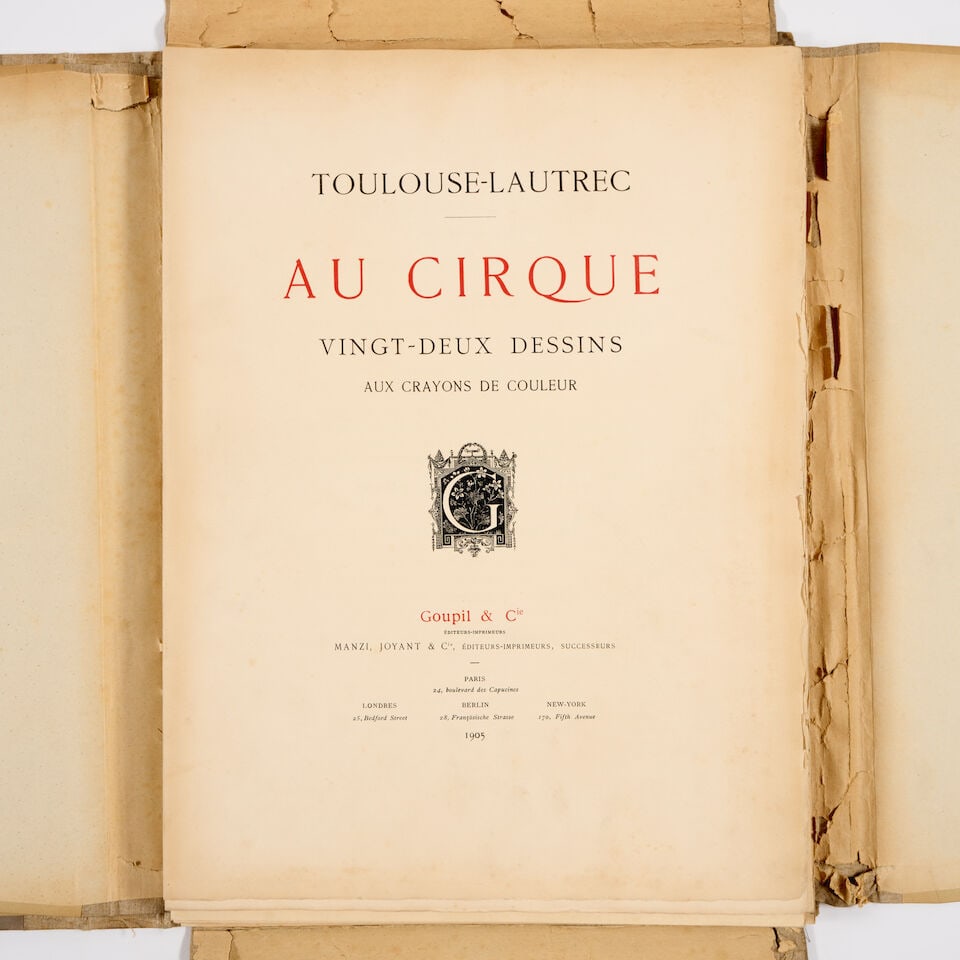 Toulouse-lautrec, Hendri De. 1964-1901. Au Cirque. Paris: Goupil & Cie, 1905. - 3