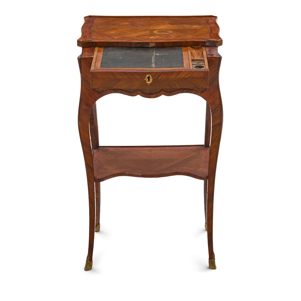 Louis XV-style Veneered Writing/Work Table, 19th century, - 3