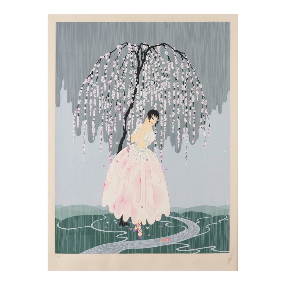 Erté (Romain de Tirtoff) (Russian/French, 1892-1990) Blossom Umbrella, 1979, - 3