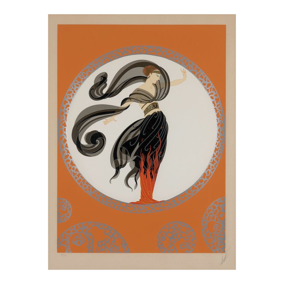 Erté (Romain de Tirtoff) (Russian, 1892-1990) Flames of Love, 1978, - 2
