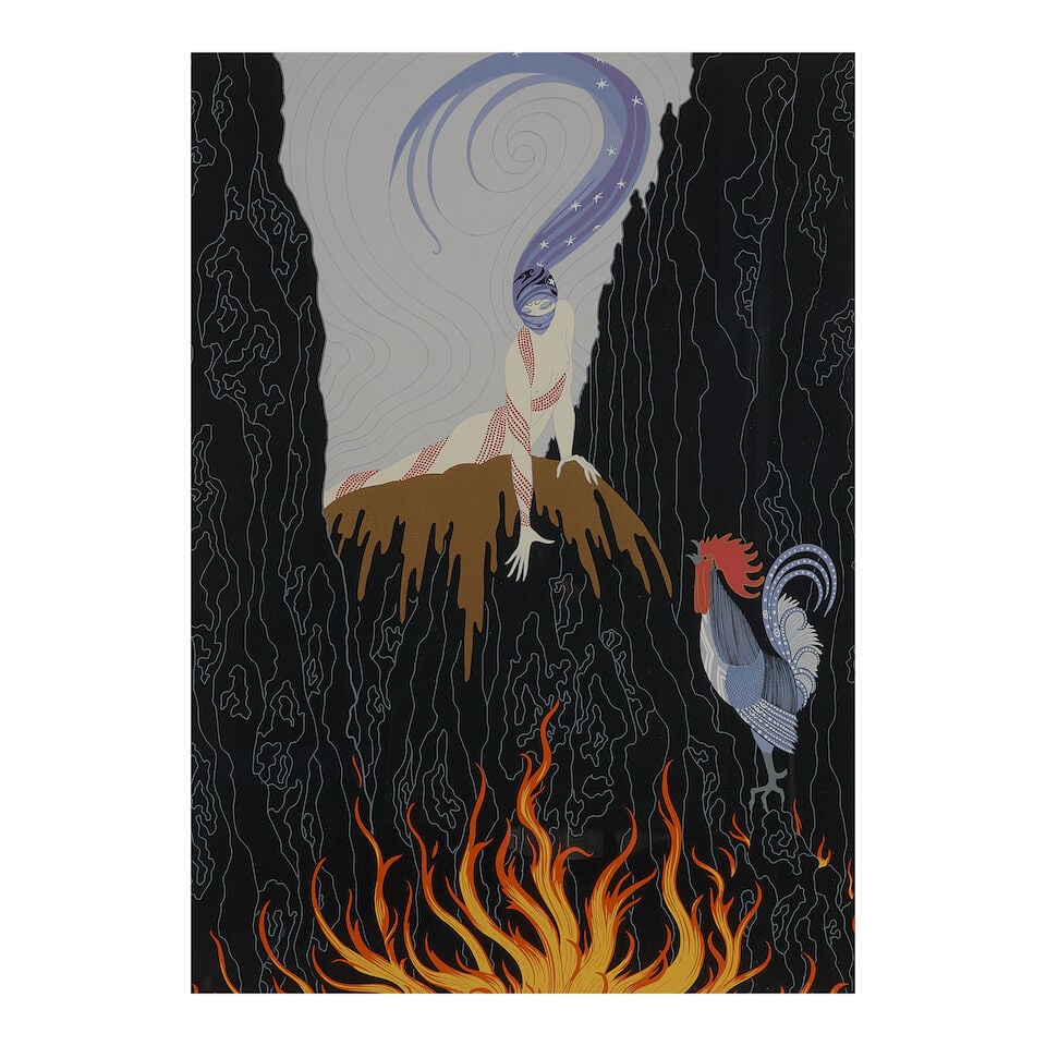 Erté (Romain de Tirtoff) (Russian, 1892-1990), The French Rooster, 1980, - 3