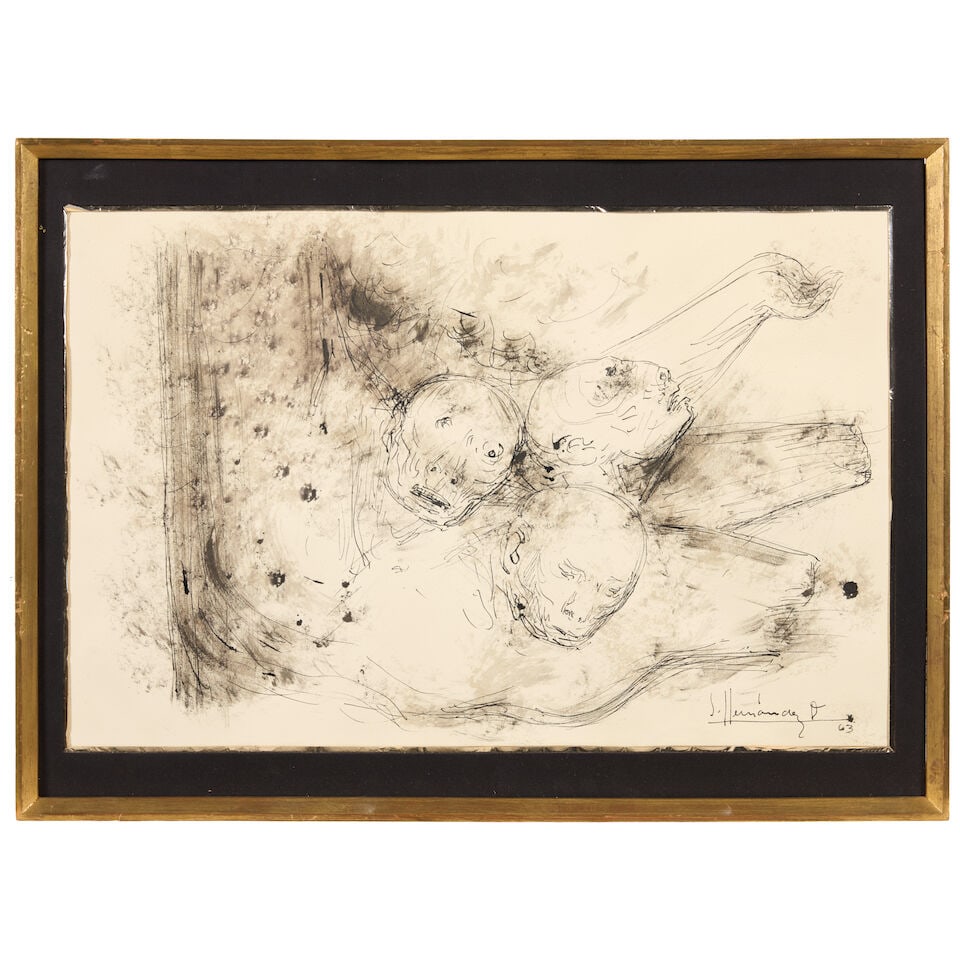 José Hernández Delgadillo (Mexican, 1927-2000), Three Figures, - 3