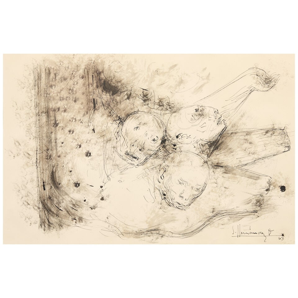 José Hernández Delgadillo (Mexican, 1927-2000), Three Figures, - 4