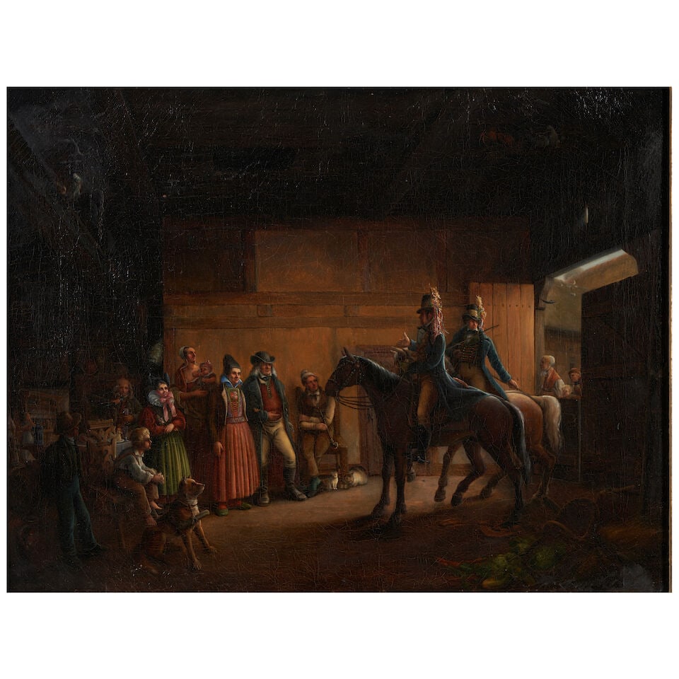 Adolf Blankenburg (German, 1830-1870) Wedding Scene, 1838 (framed 64.0 x 79.5 x 5.0 cm (25 3/16 ... - 4