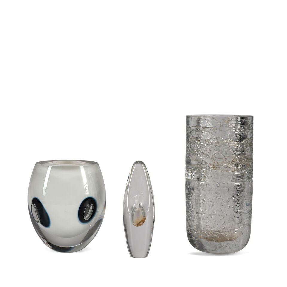 Three Art Glass Vases by Timo Sarpaneva, Finland, late 20th century, - 2