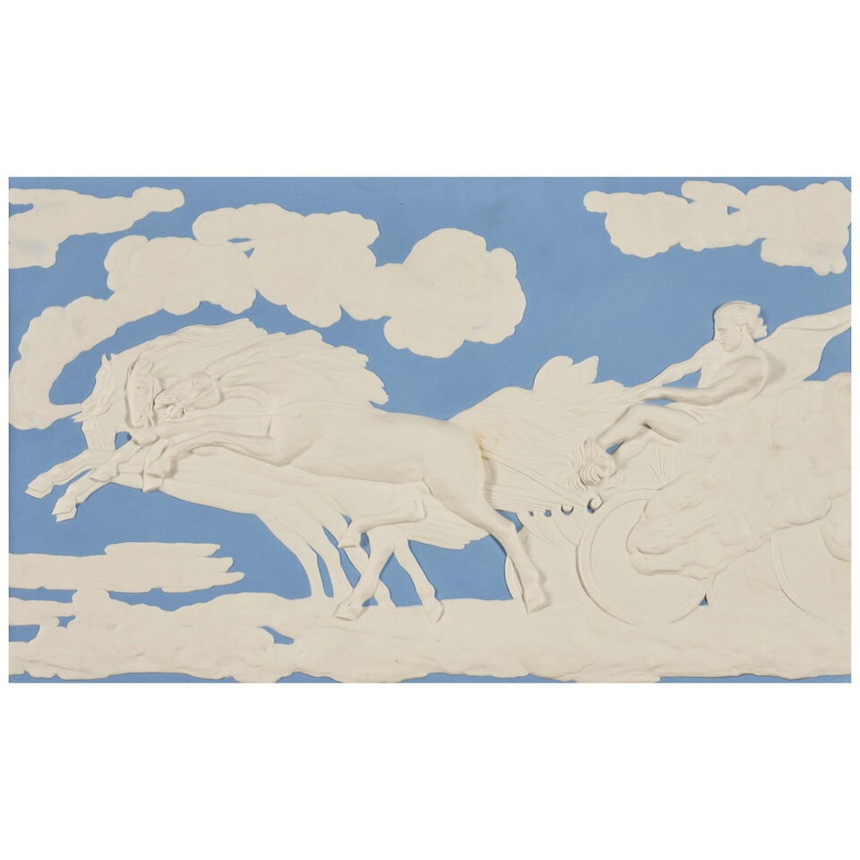 Modern Wedgwood 'Fall of Phaeton' Solid Blue Jasper Plaque, England, 1977, - 3