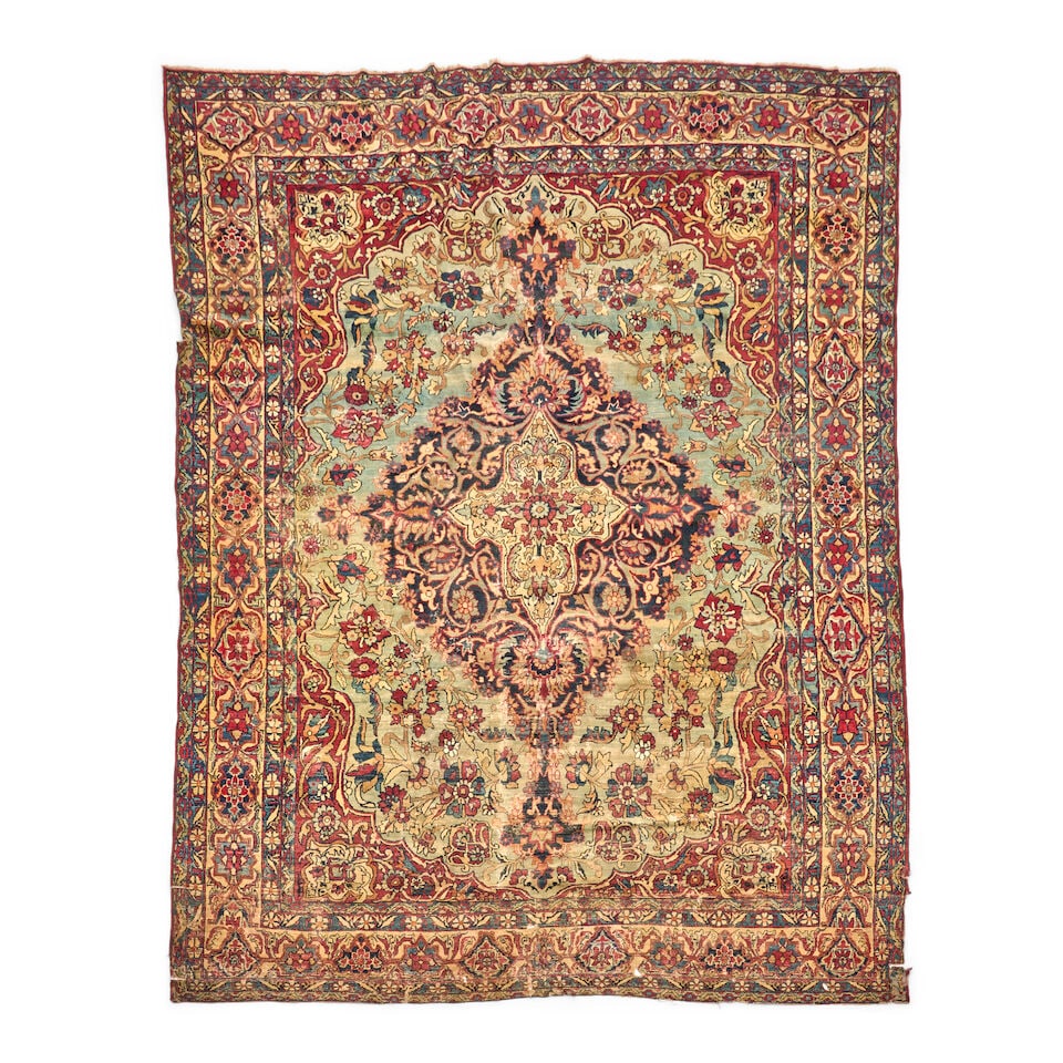 Lavar Kerman Carpet, early 20th century, 10 ft. 11 in. x 8 ft. (1 of 2)