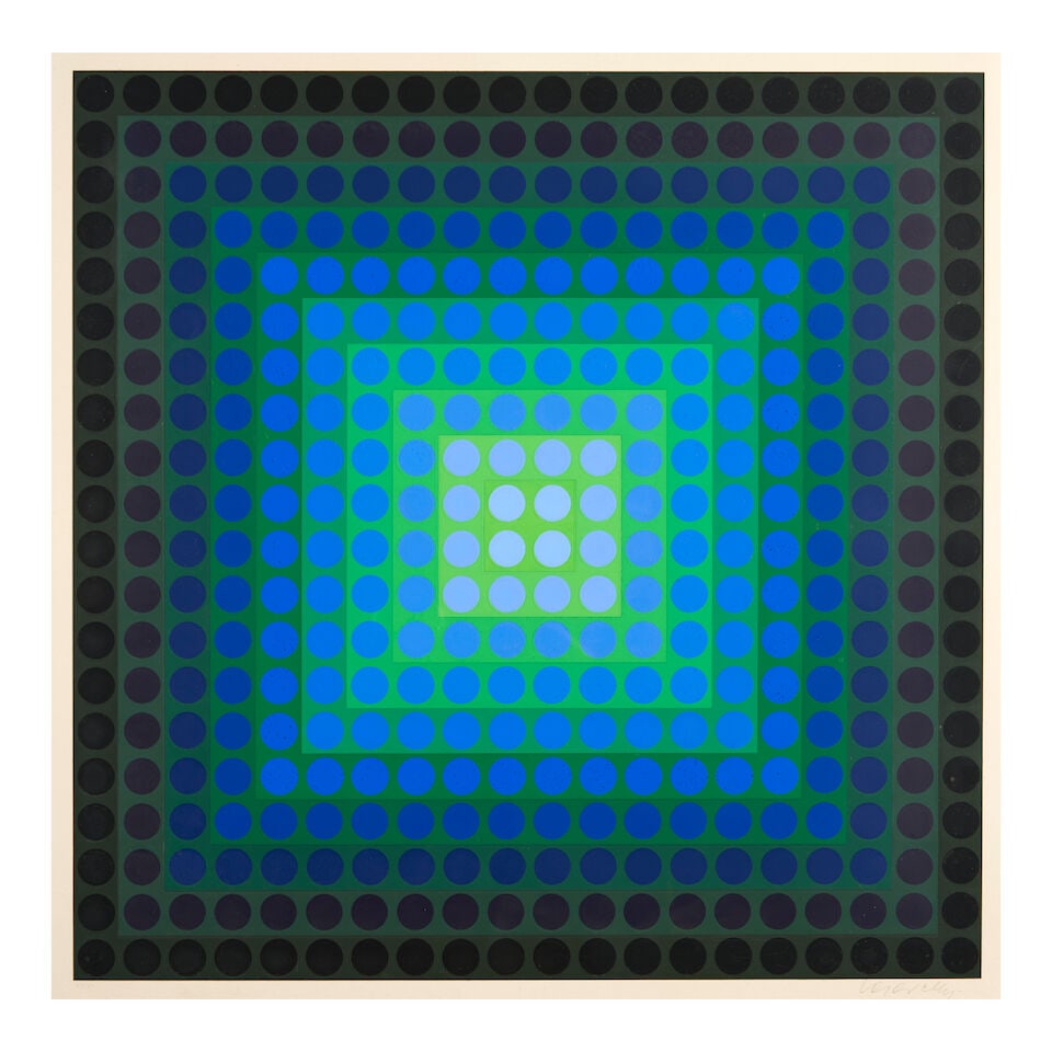 Victor Vasarely (1906-1997); CTA 25 BF, from Permutations; (1 of 4)