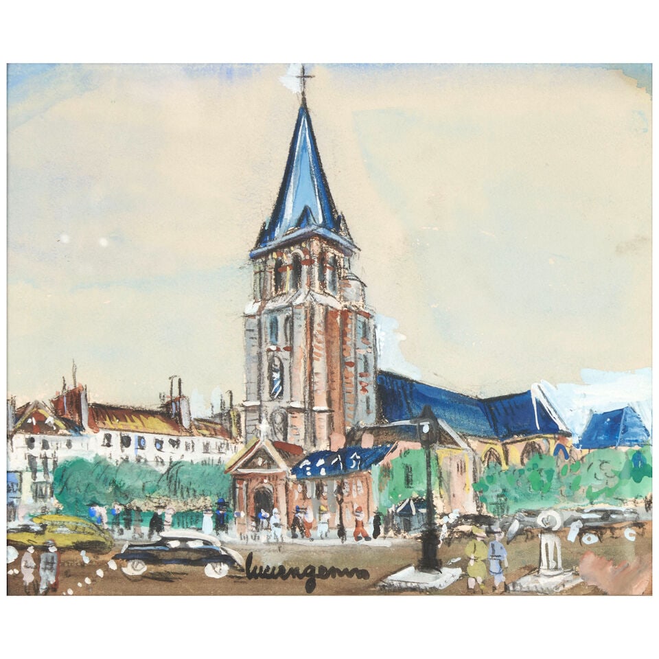 Lucien Genin (French, 1894-1958) Église St. Germaine des Prés, Bvd. St. Germaine (1 of 4)