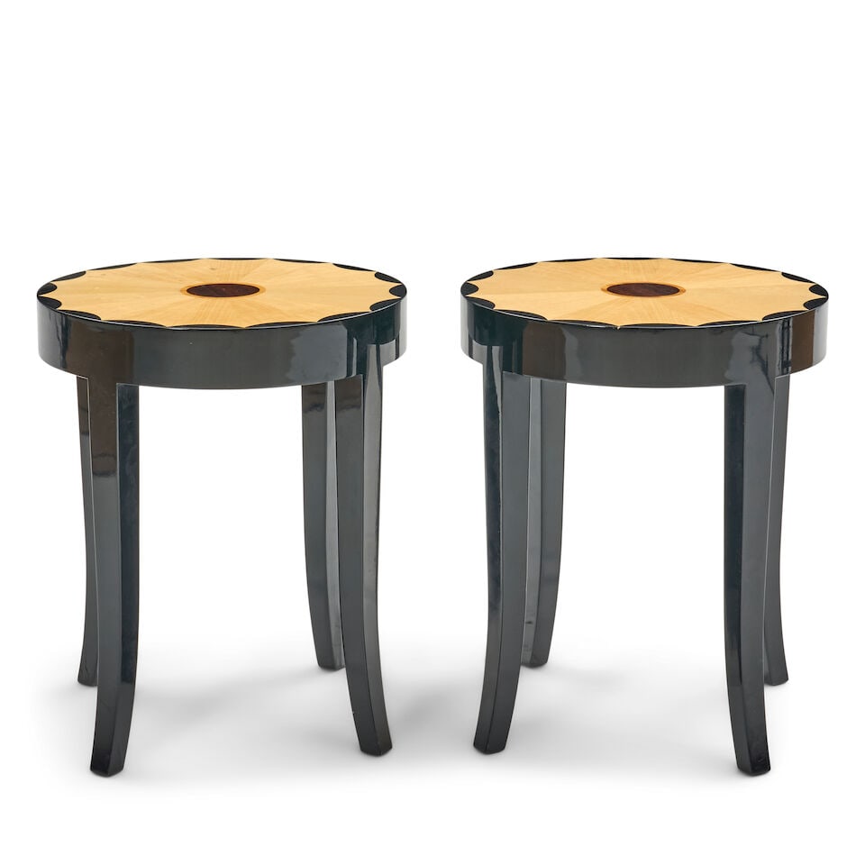 Pair of J. Robert Scott Art Deco-style Side Tables, (1 of 2)