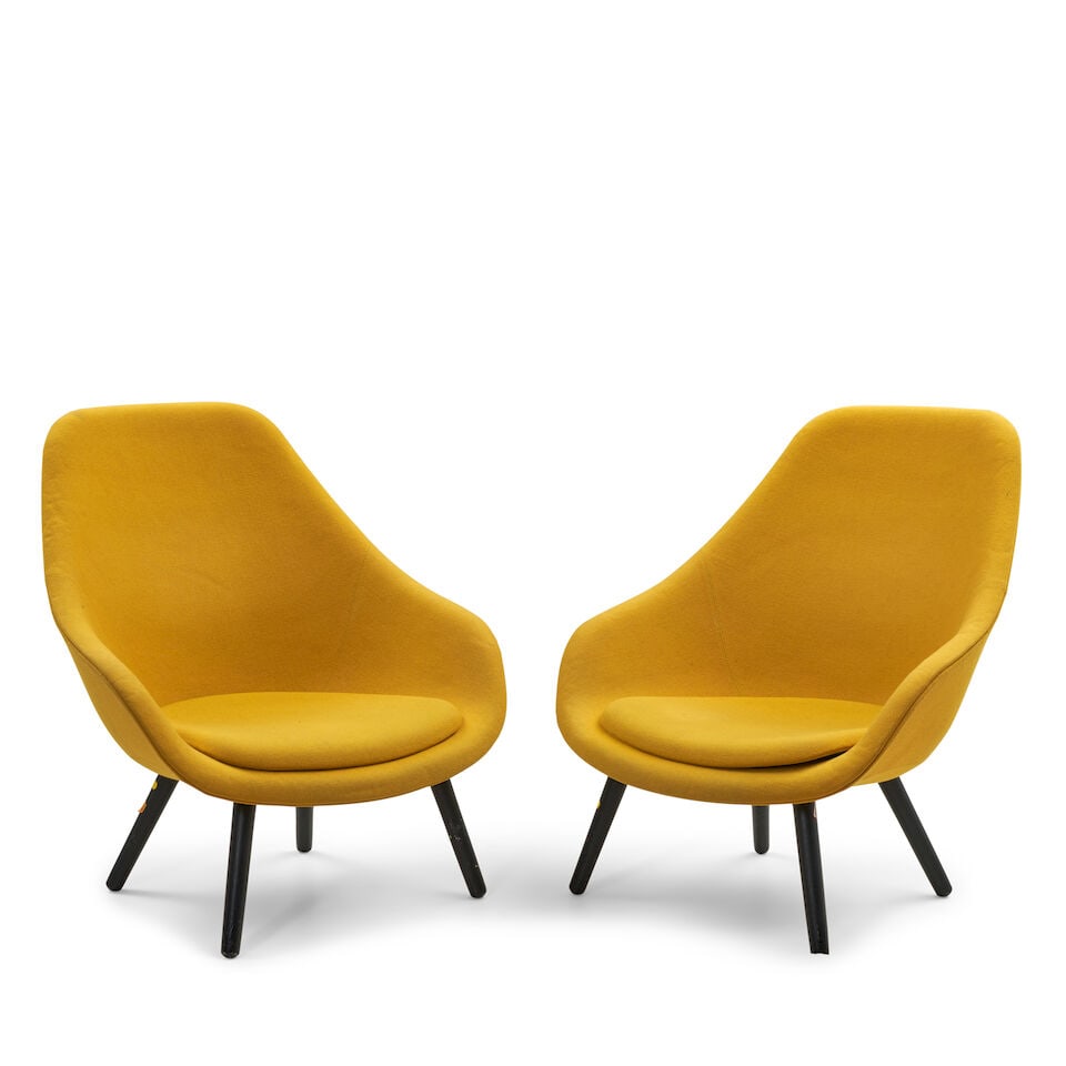 Hee Welling (Born 1974) For Hay Pair Of Aal 82 Soft Chairs, Horsens, Denmark, designed 2010, woo... - 2