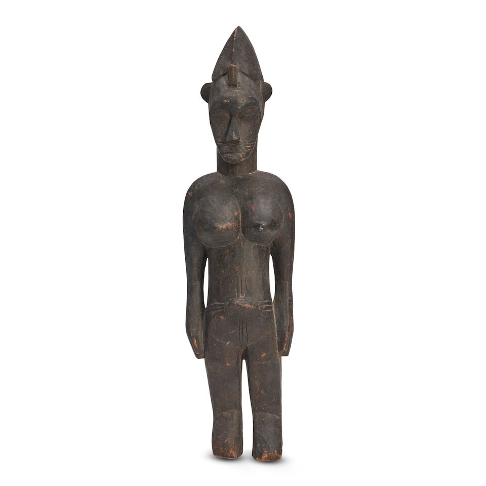 Senufo Carved Wood Standing Figure, Côte d'Ivoire, (1 of 2)