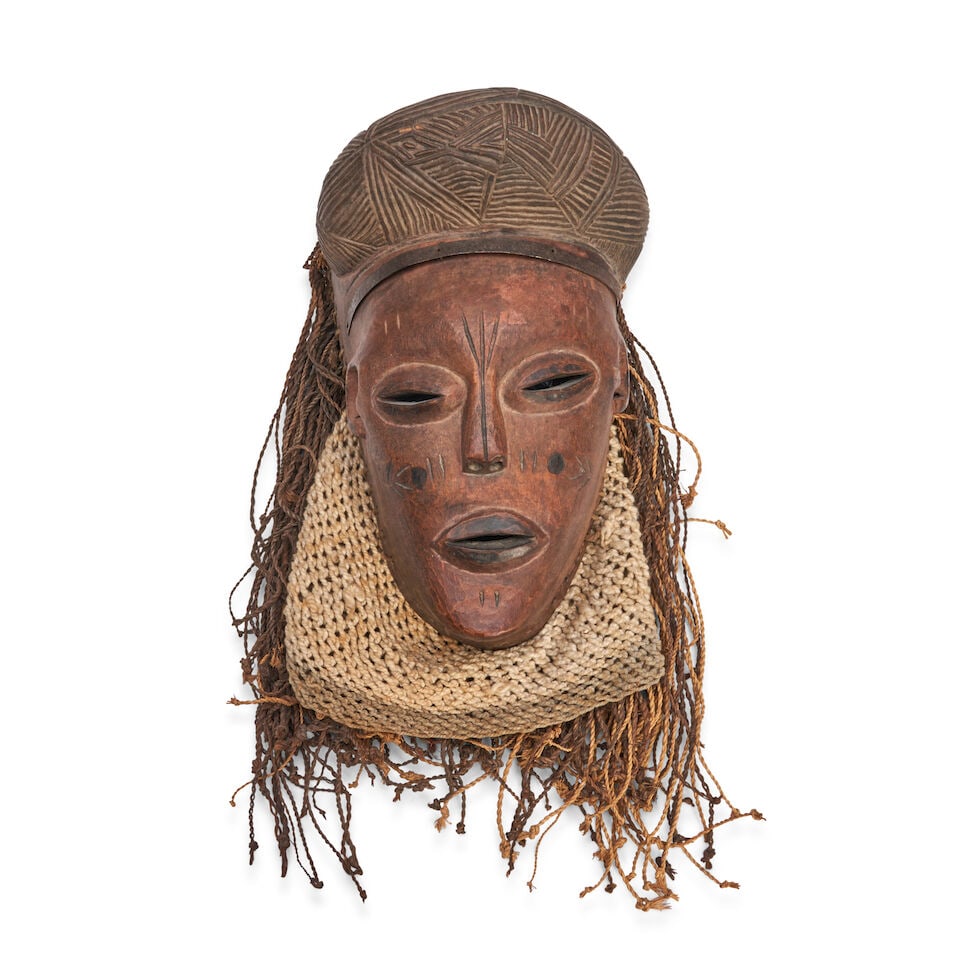 Carved Wood Ndembu Mask, (1 of 2)