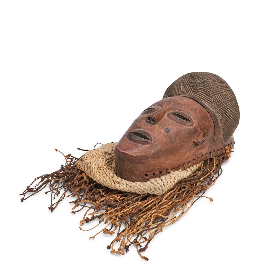 Carved Wood Ndembu Mask, - 2