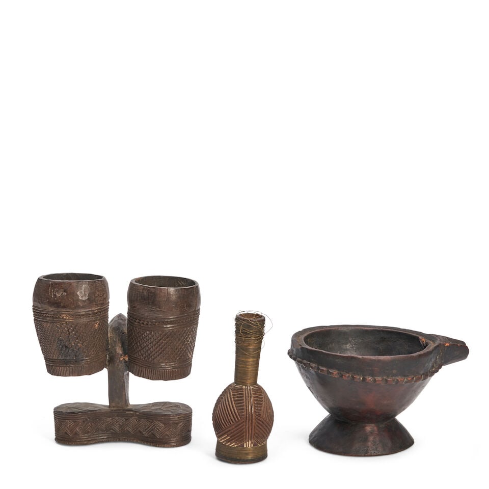 Three African Carved Wood Objects, (1 of 2)