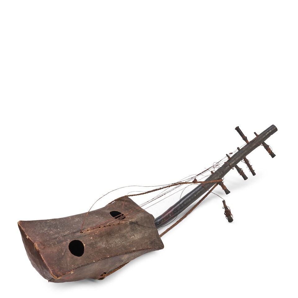 Zande Carved Wood And Hide Harp, Democratic Republic of the Congo, (1 of 1)