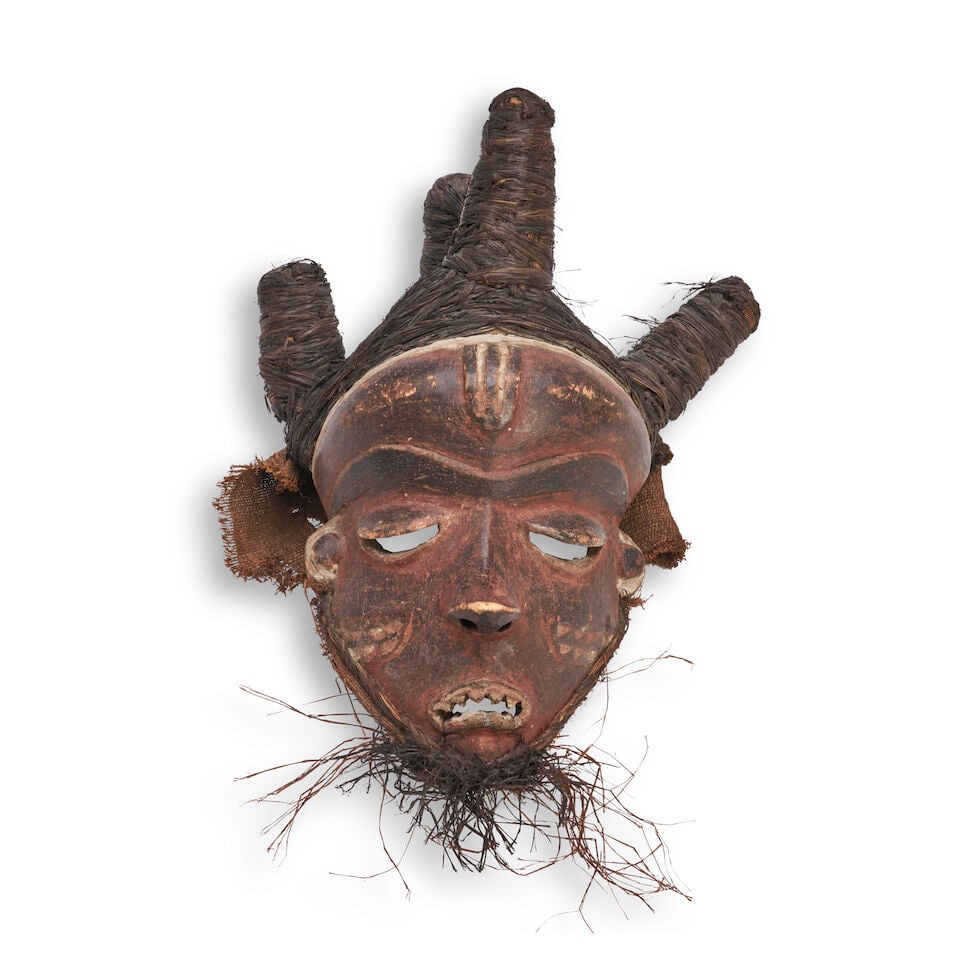 A Pende Carved Wood Mask, Democratic Repulic of Congo, (1 of 2)