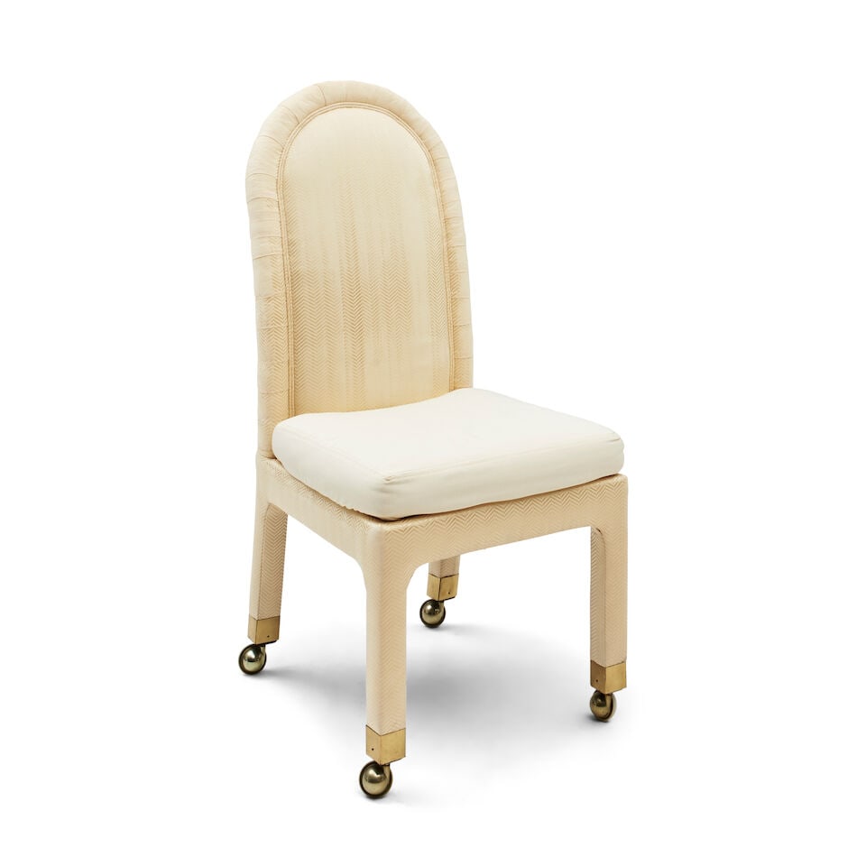 Ten Henredon Schoonbeck Upholstered Parsons-style Dining Chairs, - 2